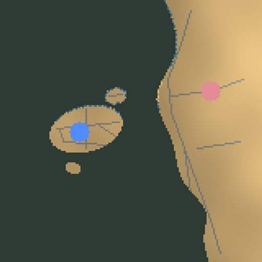 Plan view of Kharg Island: an island base ringed by the Gulf